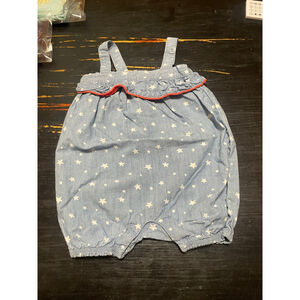 Celebrate! Blue Star patriotic 4th 18 month bubble Romper